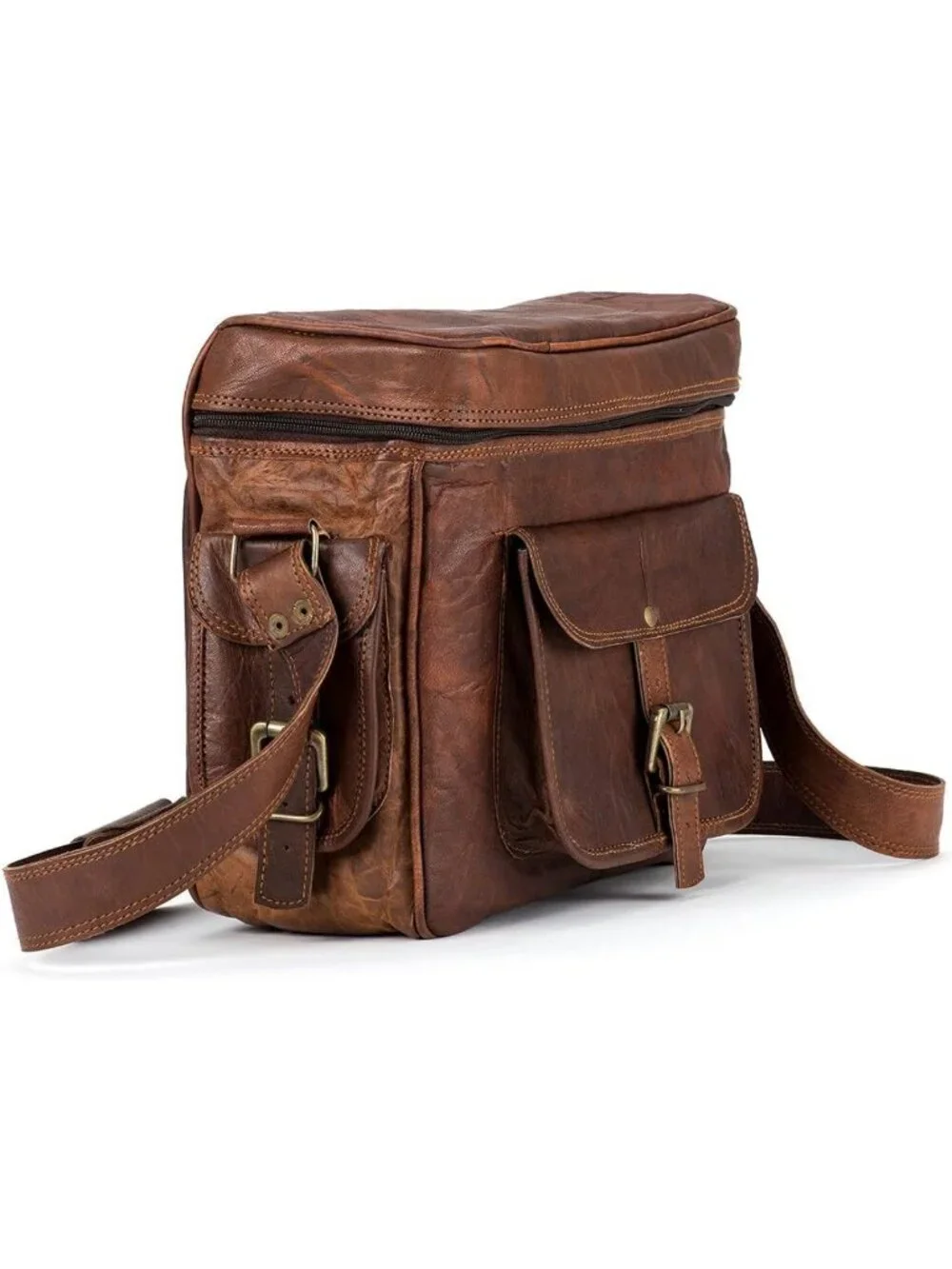 Handmade Vintage Leather DSLR Camera Bag | Stylish Messenger Satchel for Men